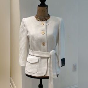 Banana Republic Jacket With Gold Buttons And Tie Waist